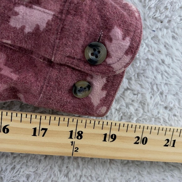 Cabelas Shirt Womens Large Purple Aztec Tree Leaf Print Button Up Long‎ Sleeve - Picture 6 of 7